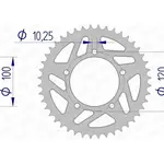 Couronne AFAM 40 dents alu pas 520 type 36801 Aprilia