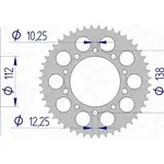 Couronne AFAM 49 dents alu pas 520 type 11509