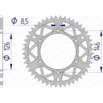 Couronne AFAM 49 dents alu ultra-light anti-boue pas 520 type 15203 Suzuki