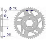 Couronne AFAM 44 dents alu ultra-light pas 415 type 72103N