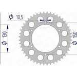 Couronne AFAM 47 dents alu ultra-light pas 520 type 13604 Yamaha