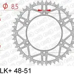 Couronne AFAM 48 dents acier anti-boue pas 520 type 16206SLK