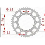 Couronne AFAM 49 dents acier anti-boue pas 520 type 12323SLK