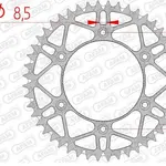 Couronne AFAM 50 dents acier anti-boue pas 520 type 71304SLK