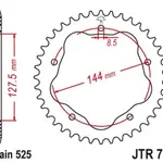 Couronne JT SPROCKETS 41 dents acier standard pas 525 type 752