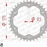 Couronne AFAM 38 dents acier pas 525 type 71900