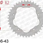 Couronne AFAM 41 dents acier pas 520 type 50607
