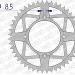 Couronne AFAM 46 dents alu pas 520 type 72306 KTM