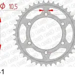 Couronne AFAM 41 dents acier pas 520 type 86606 Triumph Street Twin 900