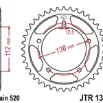 Couronne JT SPROCKETS 41 dents acier standard pas 520 type 1316 Honda CB500F