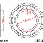 Couronne JT SPROCKETS 40 dents acier pas 525 type 312