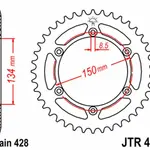 Couronne JT SPROCKETS 52 dents acier pas 428 type 459