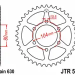 Couronne JT SPROCKETS 41 dents acier pas 630 type type 501