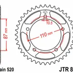 Couronne JT SPROCKETS 39 dents acier pas 520 type 823
