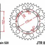 Couronne JT SPROCKETS 40 dents acier standard pas 520 type 853