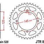 Couronne JT SPROCKETS 46 dents acier pas 520 type 857