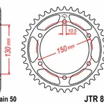 Couronne JT SPROCKETS 40 dents acier pas 530 type 859