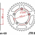Couronne JT SPROCKETS 46 dents acier standard pas 420 type 894