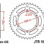 Couronne JT SPROCKETS 52 dents acier pas 428 type 1067
