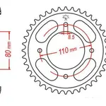 Couronne JT SPROCKETS 42 dents acier pas 428 type 1219