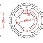 Couronne JT SPROCKETS 42 dents acier pas 428 type 1219