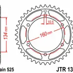Couronne JT SPROCKETS 46 dents acier pas 525 type 1307
