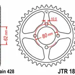 Couronne JT SPROCKETS 53 dents acier pas 428 type 1843