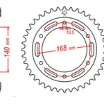 Couronne JT SPROCKETS 42 dents acier pas 525 type 3 BMW F800GS