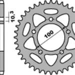 Couronne PBR 36 dents alu ultra-light pas 525 type 4456