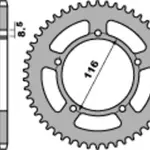 Couronne PBR 50 dents acier standard pas 420 type 464