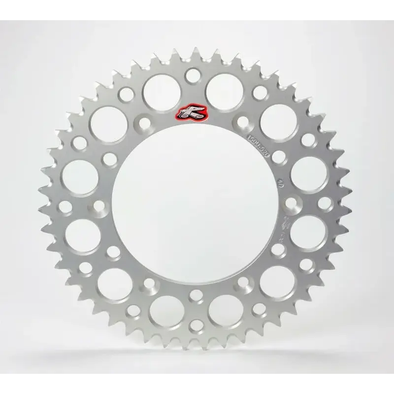 Couronne RENTHAL Ultralight™ 50 dents alu anti-boue pas 520 type 224U argent