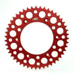 Couronne RENTHAL Ultralight™ 50 dents alu anti-boue pas 520 type 154U rouge Honda