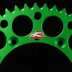 Couronne RENTHAL Ultralight™ 50 dents alu anti-boue pas 420 type 191U vert Kawasaki KX80/85