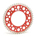 Couronne RENTHAL Twinring® 48 dents Ultra-light anti-boue anodisé dur pas 520 type 1540 rouge