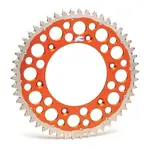 Couronne RENTHAL Twinring® 48 dents Ultra-light anti-boue anodisé dur pas 520 type 2240 orange