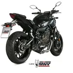 Ligne complète mivv delta race inox silencieux inox noir/casquette carbone yamaha mt-07