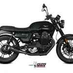 Silencieux mivv ghibli inox noir/casquette inox moto guzzi v7 iii