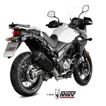 Silencieux mivv speed edge inox noir/casquette carbone suzuki dl650 v-strom