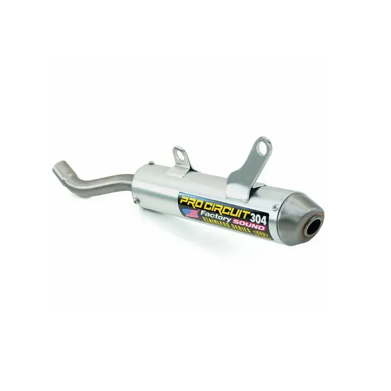 Silencieux PRO CIRCUIT 304 alu brossé/casquette inox Suzuki RM125