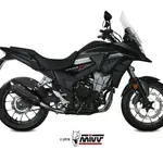 Silencieux MIVV Suono Steel Black/casquette carbone Honda CB500X