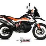 Silencieux MIVV Speed Edge Steel Black/casquette carbone KTM 790 Adventure