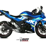 Silencieux MIVV Suono Black inox noir/casquette carbone Suzuki GSX-R250