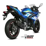 Silencieux MIVV Suono Black inox noir/casquette carbone Suzuki GSX-R250