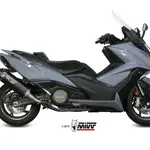 Silencieux MIVV Speed Edge Black inox noir/casquette carbone Kymco AK 550