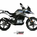 Silencieux MIVV Delta Race Steel Black/casquette carbone BMW G310GS