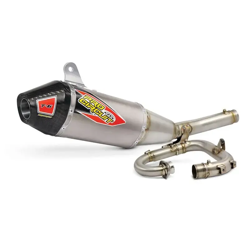 Ligne complète pro circuit t-6 inox silencieux titane/casquette carbone ktm sx-f/fc 250