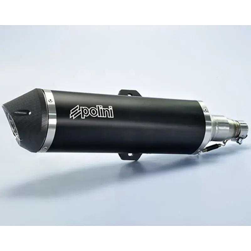 Silencieux polini maxi-scooter alu noir/casquette alu piaggio mp3 500