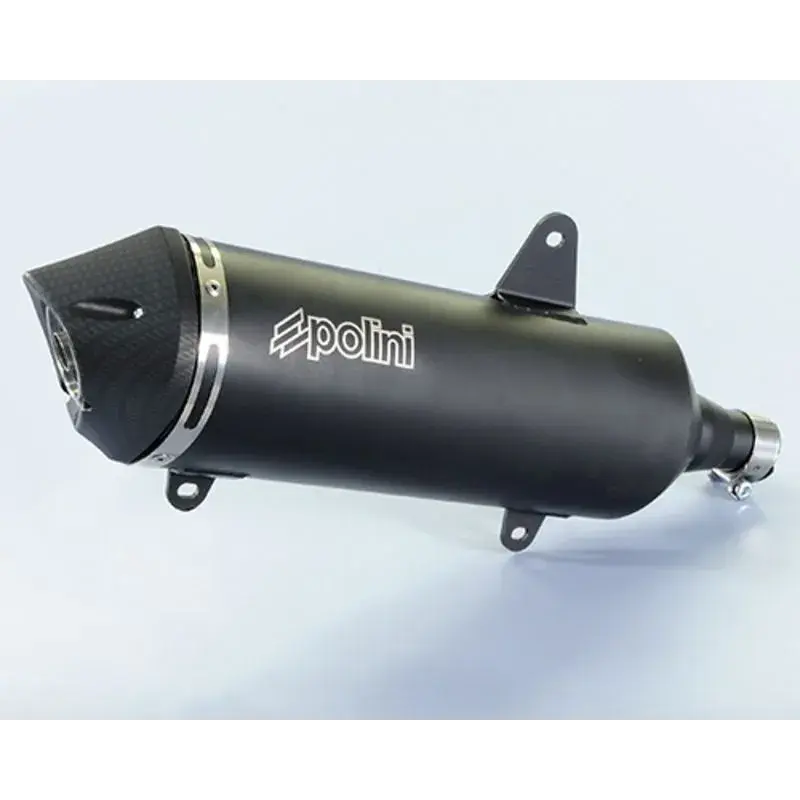 Silencieux polini maxi-scooter alu noir/casquette alu peugeot metropolis