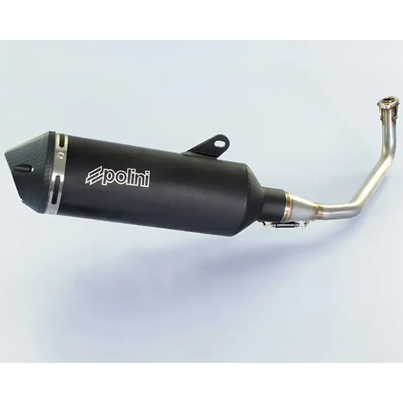 Ligne complète polini maxi-scooter inox/silencieux alu/casquette alu honda sh125/150