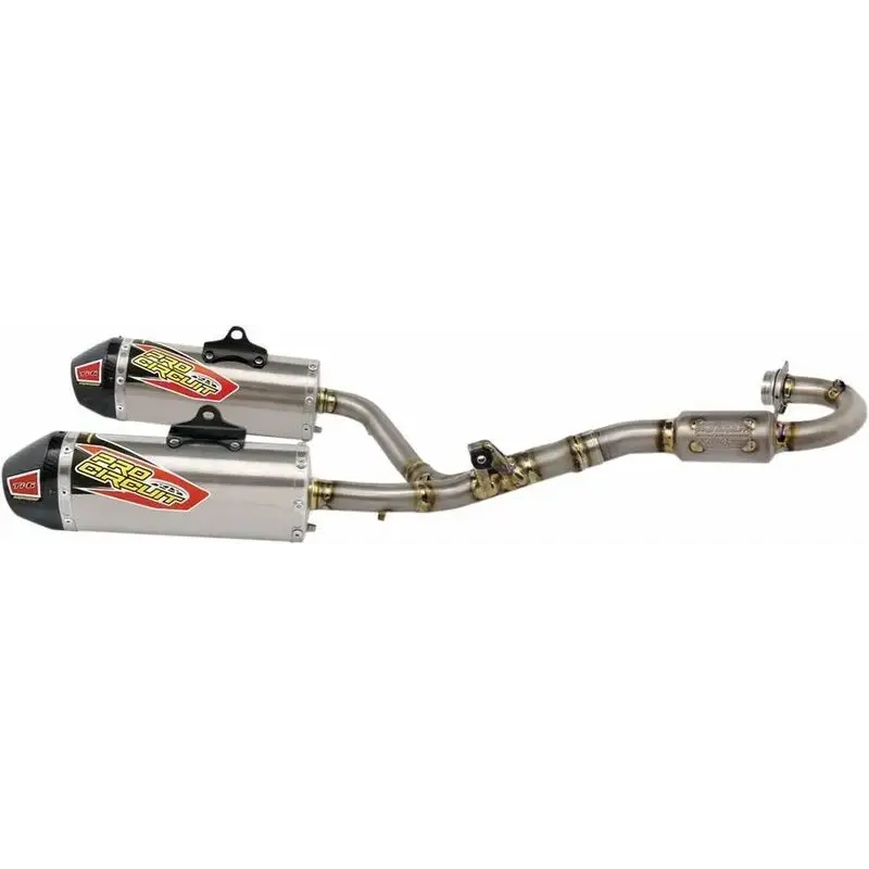 Ligne complète PRO CIRCUIT T-6 Dual Euro inox/silencieux titane/casquette carbone Honda CRF250R